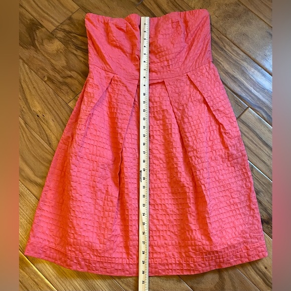 J Crew Coral Strapless Dress NWT - Picture 2 of 9